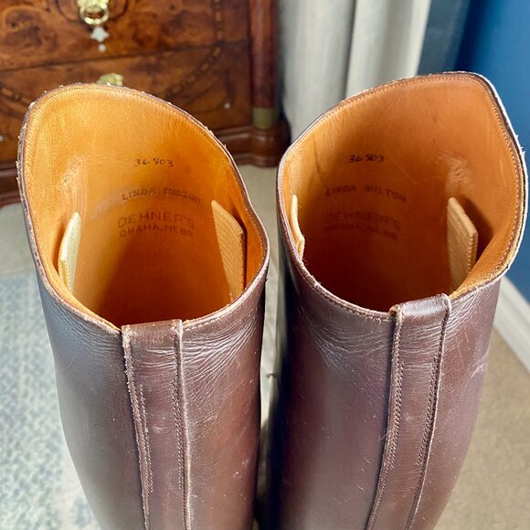 Dehner Blucher Field Equestrian Boots in Tan Calfskin - Picture 7 of 13